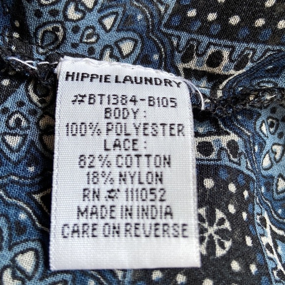 ✌️HIPPIE laundry open front kimono blue and white Medium - Picture 8 of 15